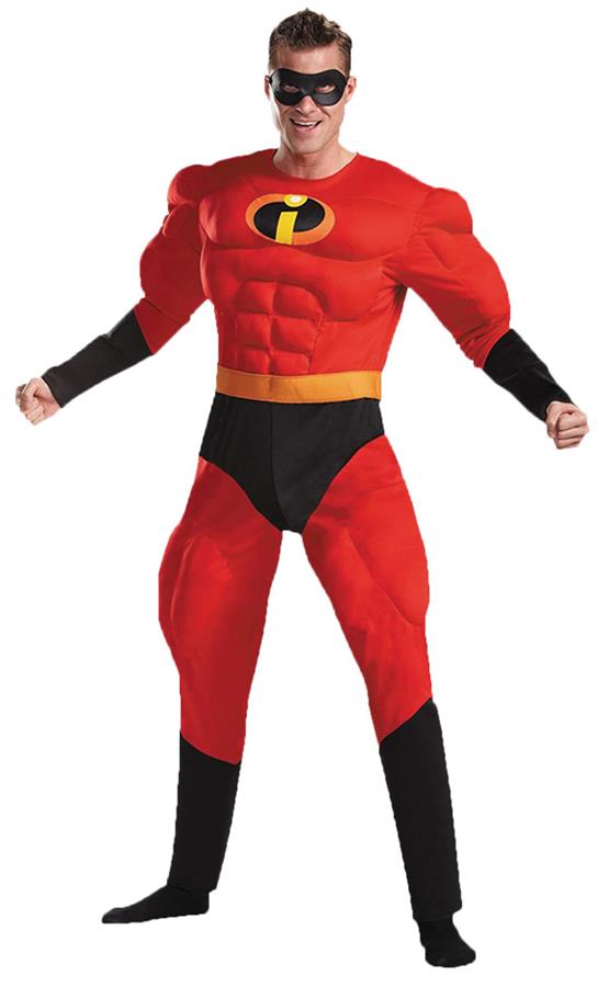 MR. INCREDIBLE ADULT DISNEY DELUXE MUSCLE COSTUME