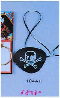 SATIN EYE PATCH WITH SKULL