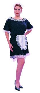 FRENCH MAID ADULT COSTUME, PLUS SIZE