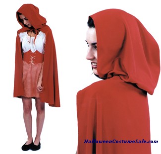 RED RIDING HOOD ADULT CAPE
