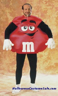 M&M ADULT COSTUME RED -DISCONTINUED-
