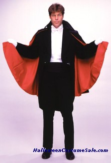 45 CAPE LINED SATIN, RED