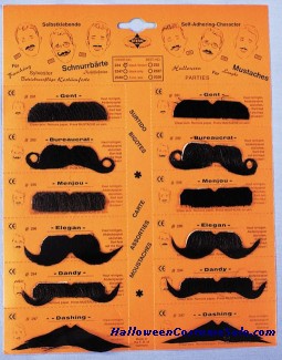 MUSTACHE - CARD OF 12,