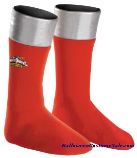 RED POWER RANGER BOOT COVERS - CHILD SIZE
