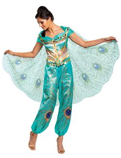 Womens Jasmine Teal Deluxe Costume - Aladdin Live Action