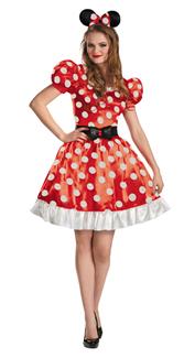 Womens Red Minnie Classic Costume