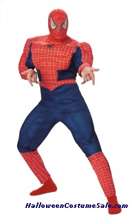 DELUXE SPIDER MAN ADULT MUSCLE COSTUME