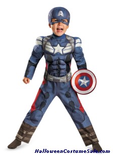 CAPTAIN AMERICA 2 MUSCLE TODDLER COSTUME