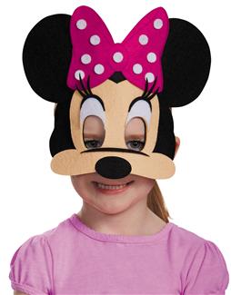 Childs Pink Minnie Mouse Felt Mask