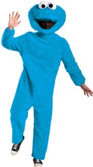 Mens Plush Cookie Monster Prestige Costume