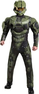 Mens Master Chief Deluxe Muscle Costume