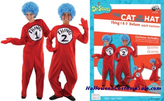 CAT IN HAT THING 1 & 2 ADULT COSTUME