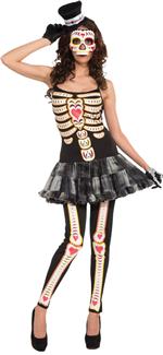DAY OF THE DEAD FEMALE ADULT COSTUME