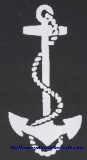 STAINLESS ANCHOR W/ ROPE STENCIL