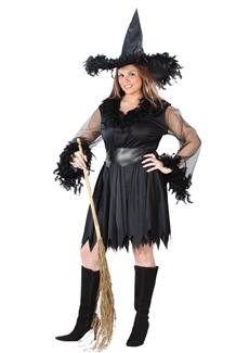 FEATHER WITCH PLUS SIZE ADULT COSTUME 