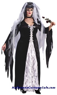 BRIDE OF DARKNESS ADULT COSTUME - PLUS SIZE