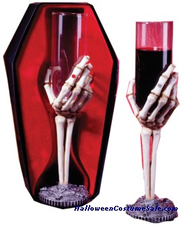 SKELETON HAND WINE GLASS
