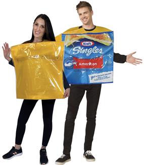 Kraft Singles Pack And Single Slice Cheese Couple Costume