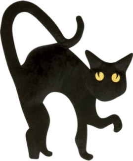 PURSE BLACK SCAREDY CAT