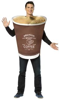 GET REAL COFFEE CUP ADULT COSTUME