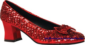 RED SEQUIN SHOE WOMAN
