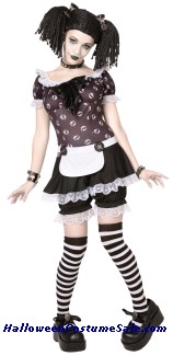 GOTHIC RAG DOLL WITH WIG ADULT COSTUME
