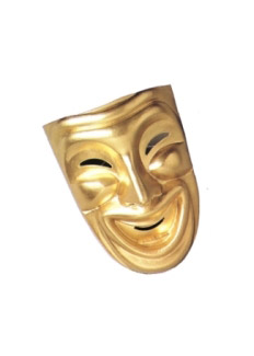 COMEDY MASK, GOLD