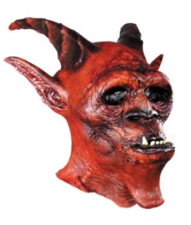 DEMON RED LATEX MASK