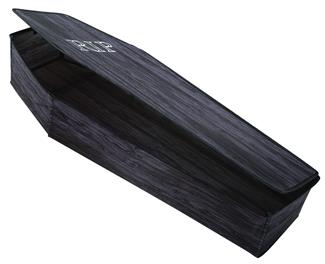 COFFIN WITH LID WOODEN LOOK PROP