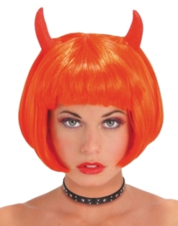 WIG, DEVIL , WITH HORNS