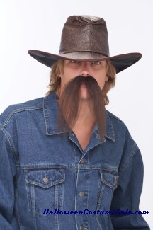 The Western Mustache- Brown