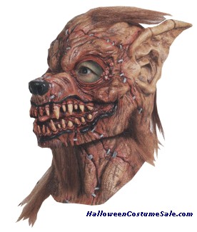 SUTURED WEREWOLF LATEX MASK - VERY SCARY!