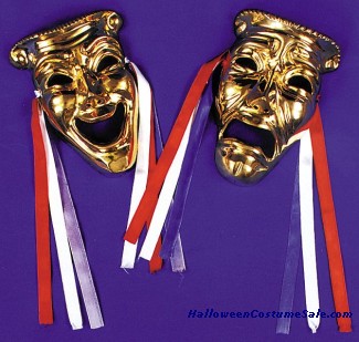 COMEDY/TRAGEDY FACES,BRASS