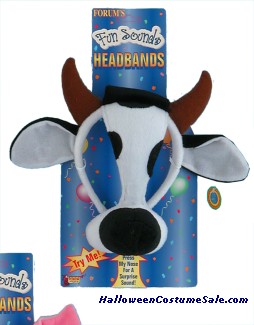 COW HEAD BAND WITH FUN SOUND