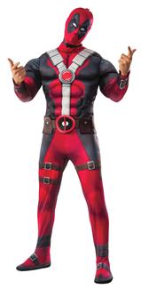 Mens Deluxe Muscle Chest Deadpool Costume