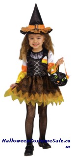 CANDY CORN WITCH TODDLER COSTUME