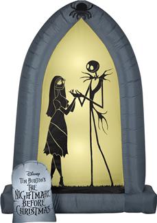 7 Airblown Arch With Jack & Sally - Large