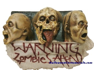 ZOMBIE WALL PLAQUE 3 FACED