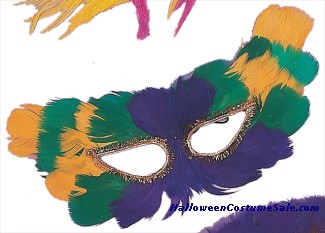 MASK FEATHER ASSORT.COLORS