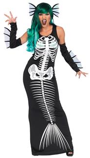 Womens Skeleton Mermaid Costume