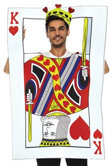Mens Card King With Foam Card Costume