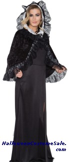 LACE CAPELET GREY ADULT COSTUME