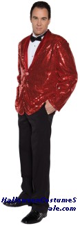 SEQUIN JACKET RED ADULT COSTUME