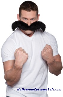HANDLE BAR ADULT MUSTACHE WITH CURL