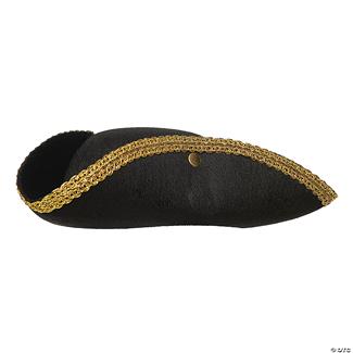 Tri Corner Hat With Gold Trim