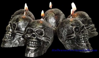 SKULL CANDLES-PACK OF 6 = 1