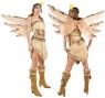 &nbsp;&nbsp;&nbsp;These Indian Princess wings make the costume to your Indian spirit. Its made of chiffon with feather trims and decorated with gold glitter glue.