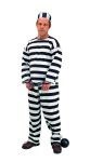 Convict costume includes shirt, pants &amp; hat.