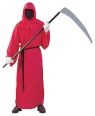 Master of fire costume includes robe, waist tie cord &amp; hooded collar with mesh mask.