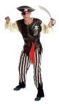 Pirate Man costume includes pleather lace up top, belt, sash &amp; pants.